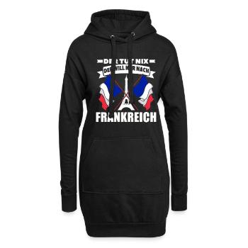 Frankreich - Hoodie-Kleid - Schwarz - Vorne