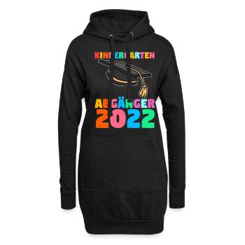 Schüler Kindergarten 2022 Schulanfang Einschulung - Hoodie-Kleid - Schwarz - Vorne