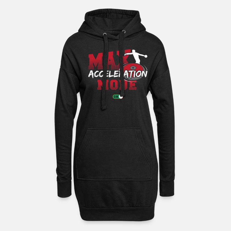 Diskus Leichtathletik Diskus Athlet Diskuswurf - Hoodie-Kleid - Schwarz