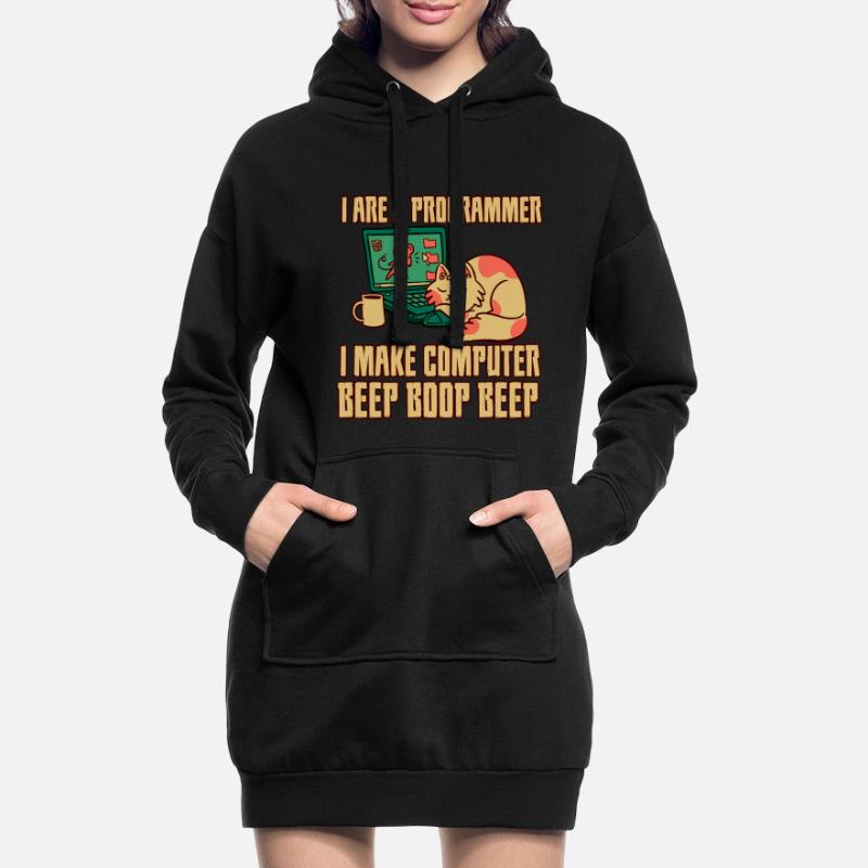 I Are A Programmer I Make Computer Beep Boop Beep Hoodie-Kleid