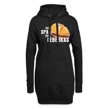 Leberkäse Fleischkas Spaß mit Leberkas - Hoodie-Kleid - Schwarz - Vorne