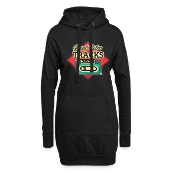 Great Retro Tracks 2020 Kassette Vintage - Hoodie-Kleid - Schwarz - Vorne