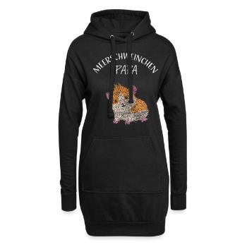 Meerschweinchen Meerschwein Papa Vater - Hoodie-Kleid - Schwarz - Vorne