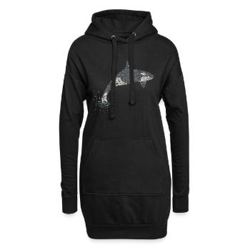 Orka Orca Killerwal Mörderwal Wale - Hoodie-Kleid - Schwarz - Vorne