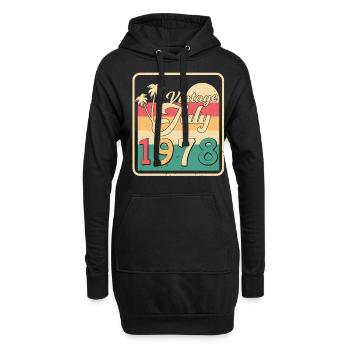 Bestes Geburtsjahr 1978 Im Juli - Hoodie-Kleid - Schwarz - Vorne