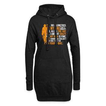 Rennradfahrer Radfahrer Lästige Fragen Shirt - Hoodie-Kleid - Schwarz - Vorne