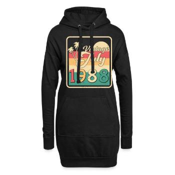 1988 Juillet Alles Original - Sweat-shirt à capuche long Femme - noir - Devant