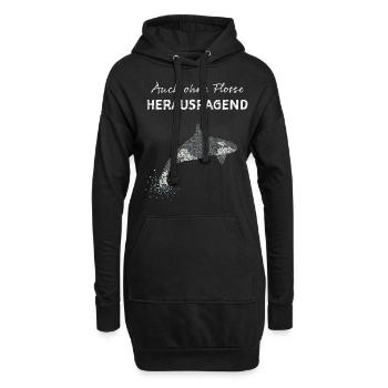 Orka Killerwal Mörderwal Schwertwal - Hoodie-Kleid - Schwarz - Vorne