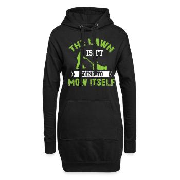 La pelouse ne va pas se tondre toute seule - Jardinier - Sweat-shirt à capuche long Femme - noir - Devant