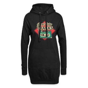 Great Retro Tracks 1953 Cassette Vintage - Sweat-shirt à capuche long Femme - noir - Devant