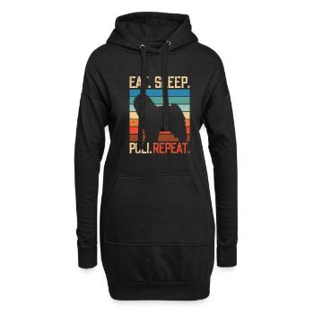 Manger Sleep Puli Répéter - Sweat-shirt à capuche long Femme - noir - Devant