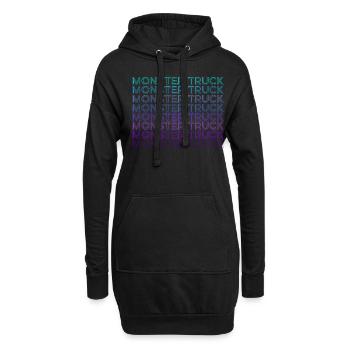 Monstertruck Retro - Hoodie-Kleid - Schwarz - Vorne