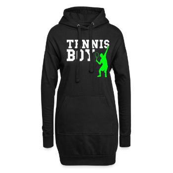 Garçon de tennis - Sweat-shirt à capuche long Femme - noir - Devant