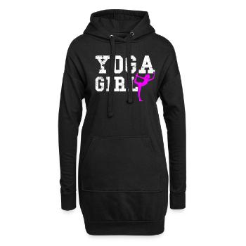 Yoga girl - Hoodie-Kleid - Schwarz - Vorne
