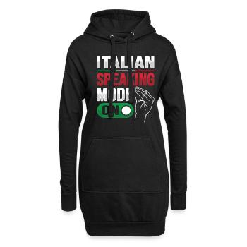Drôles de gestes de la main italienne Italie Amateurs - Sweat-shirt à capuche long Femme - noir - Devant