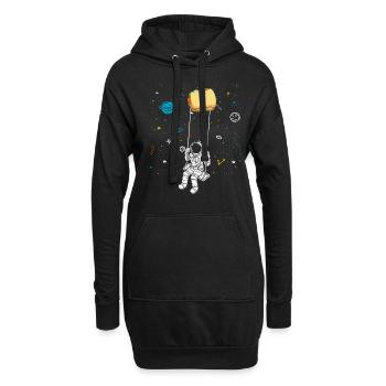 Astronaut Sandwich Liebe Astronomie Sandwich - Hoodie-Kleid - Schwarz - Vorne