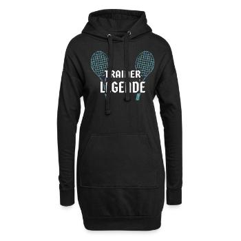 Tennistrainerin Tennistrainer Trainer - Hoodie-Kleid - Schwarz - Vorne