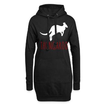 Kangourou Thoung Kangourous - Sweat-shirt à capuche long Femme - noir - Devant