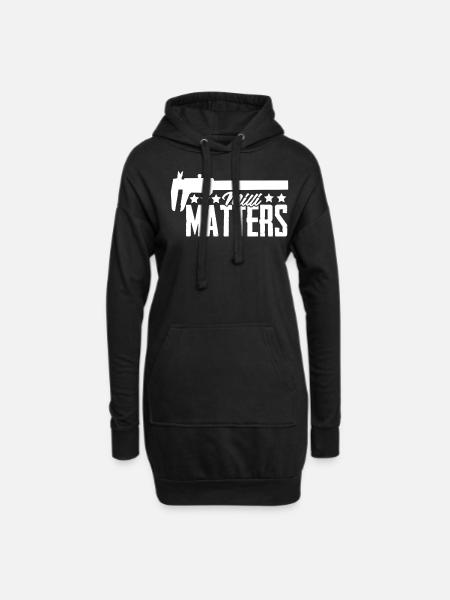 Zerspaner Messchieber Millimeter Fräser - Hoodie-Kleid - Schwarz