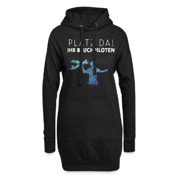 Modellflugzeuge Modellflug Modellfliegen - Hoodie-Kleid - Schwarz - Vorne
