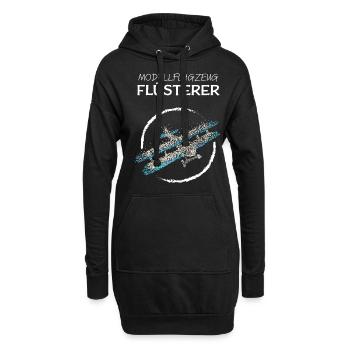 Modellflugzeug Modellflieger Modellbau - Hoodie-Kleid - Schwarz - Vorne