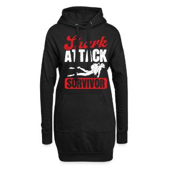 Scuba Diving Shark Attack Survivor Scuba Diver - Hoodie-Kleid - Schwarz - Vorne