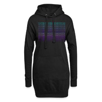 Fliegendes Spaghettimonster Pastafari FSM Retro - Hoodie-Kleid - Schwarz - Vorne