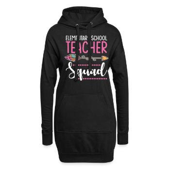 groupe d'enseignants du primaire - Sweat-shirt à capuche long Femme - noir - Devant