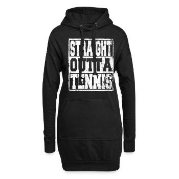 Le tennis dit drôle - Sweat-shirt à capuche long Femme - noir - Devant