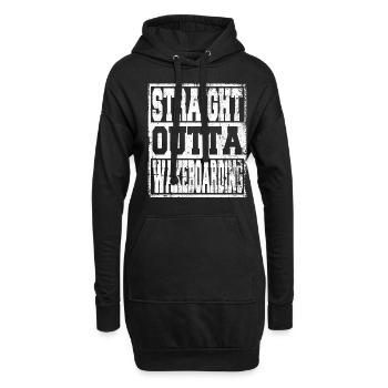 Wakeboarding Spruch lustig - Hoodie-Kleid - Schwarz - Vorne