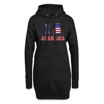 Alabama USA I love Albama - Hoodie-Kleid - Schwarz - Vorne