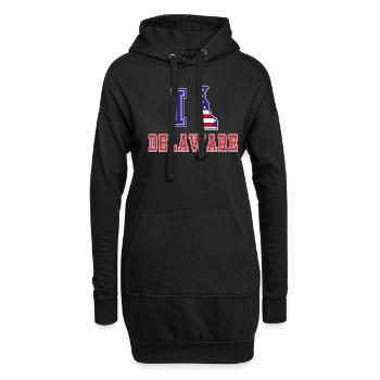Delaware USA I love Albama - Hoodie-Kleid - Schwarz - Vorne