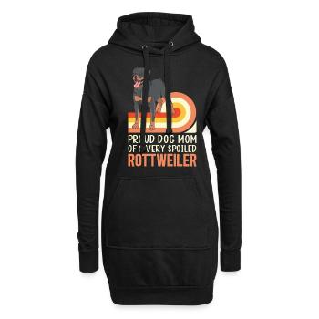 Rottweiler Mom | Frauchen Hundebesitzer Geschenk - Hoodie-Kleid - Schwarz - Vorne