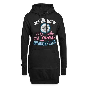 Libellen Fliegendes Insekt Zitate Entomologe - Hoodie-Kleid - Schwarz - Vorne