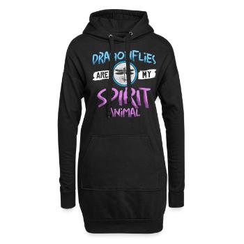 Libellen Fliegendes Insekt Zitate Entomologe - Hoodie-Kleid - Schwarz - Vorne