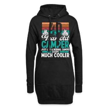 40 Year Old Camper Scouting Camping 40 Birthday - Hoodie-Kleid - Schwarz - Vorne