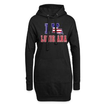 Lousiana USA I love Albama - Hoodie-Kleid - Schwarz - Vorne