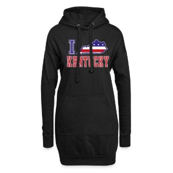 Kentucky USA I love Albama - Hoodie-Kleid - Schwarz - Vorne