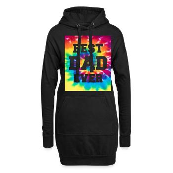 Vater Papa Bester Papa Best Dad Ever Hippie - Hoodie-Kleid - Schwarz - Vorne