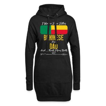 I Have Two Titles Belarusan and Dad Belarus - Hoodie-Kleid - Schwarz - Vorne
