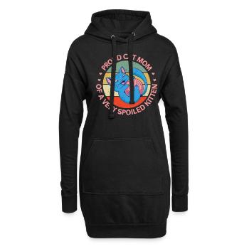 Chat Maman ChatOn Chat Propriétaire Cadeau - Sweat-shirt à capuche long Femme - noir - Devant