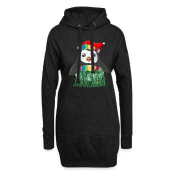 Pinguin Weinachten Im Juli Geschenk Shirt - Hoodie-Kleid - Schwarz - Vorne