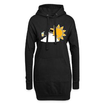 Geschmolzener Schneemann Weihnachten Im Juli - Hoodie-Kleid - Schwarz - Vorne