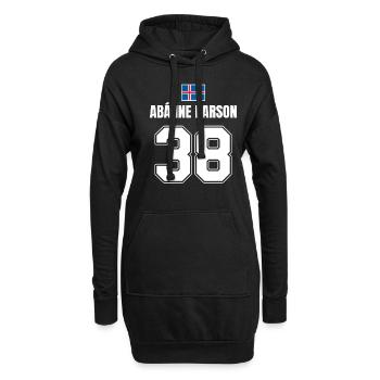 Fußball Island Sauf Trikot Abanne Barson 38 - Hoodie-Kleid - Schwarz - Vorne