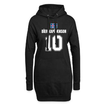Fußball Island Sauf Trikot Bier Kapitaenson 10 - Hoodie-Kleid - Schwarz - Vorne