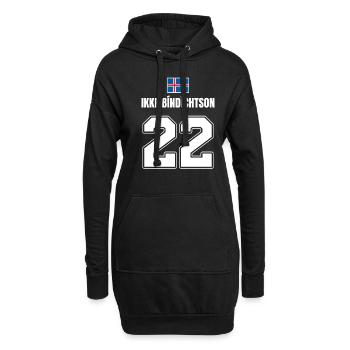 Fußball Island Sauf Trikot Ikke Bindichtson 22 - Hoodie-Kleid - Schwarz - Vorne