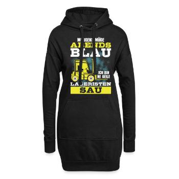 Staplerfahrer - Lustiges Lageristen Logistik - Hoodie-Kleid - Schwarz - Vorne