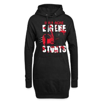 Staplerfahrer - Ich Mache Eigene Stunts Lustiges - Hoodie-Kleid - Schwarz - Vorne