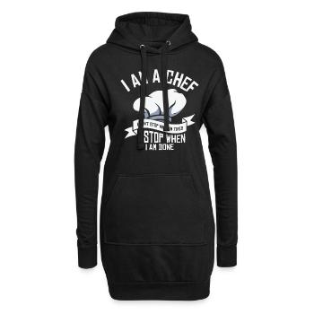 Chef Cuisine Repas Chefs culinaires - Sweat-shirt à capuche long Femme - noir - Devant