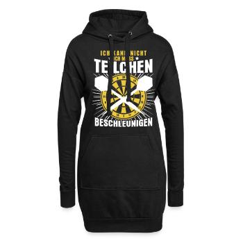 Dart Dartscheibe Dartpfeile Darts - Hoodie-Kleid - Schwarz - Vorne